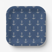 Strick Sea Anchor Pappteller (Vorderseite)
