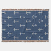 Strick-Seeanker Decke (Vorderseite)