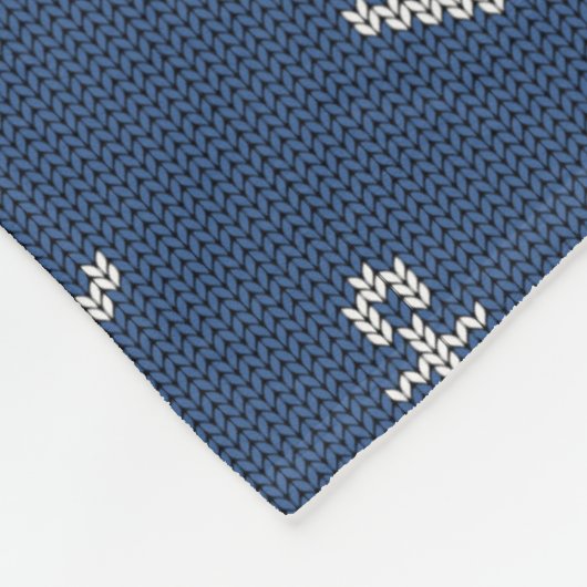 Strick-Seeanker Fleecedecke (Ecke)