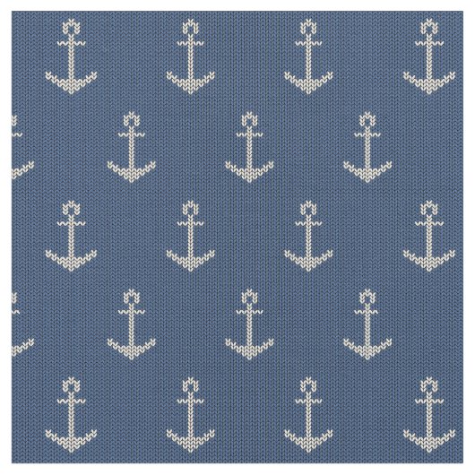 Strick-Seeanker Stoff (Nahaufnahme)