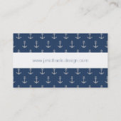 Strick-Seeanker Visitenkarte (Rückseite)