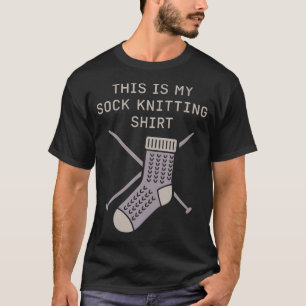 Strick-Socken-Süchtiger Cuff Down Toe Up Garn Lieb T-Shirt