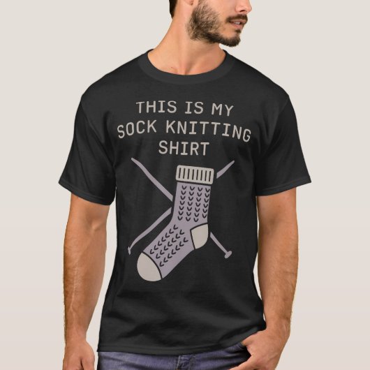 Strick-Socken-Süchtiger Cuff Down Toe Up Garn Lieb T-Shirt (Vorderseite)