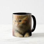 Strick spielt Orange Kitten mit Garn Tasse (VorderseiteRechts)