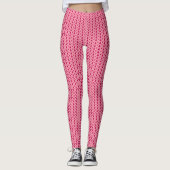 Strick Stockinette Stitch Kunsthandwerk Rosa Leggings (Vorderseite)