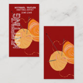 Strick-strickende Nadel-Handwerks-Garn-Bälle Visitenkarte (Vorne/Hinten)