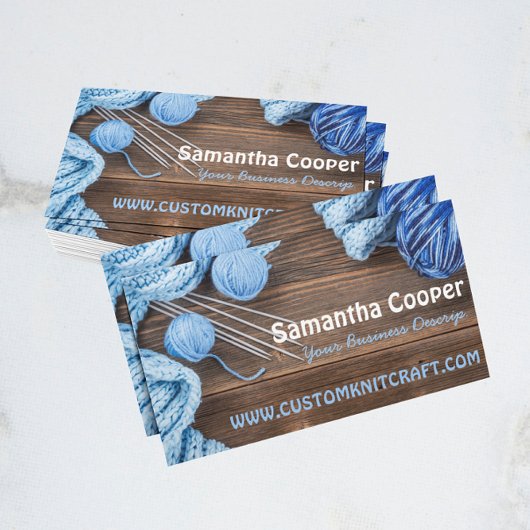 Strick-/Strickgarne Fotografie Visitenkarte