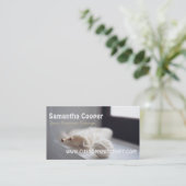 Strick-/Strickgarne Fotografie Visitenkarte (Stehend Vorderseite)