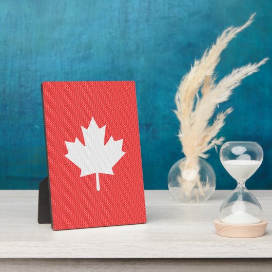 Strick Style Maple Leaf Knitter Motif Fotoplatte (Seite)