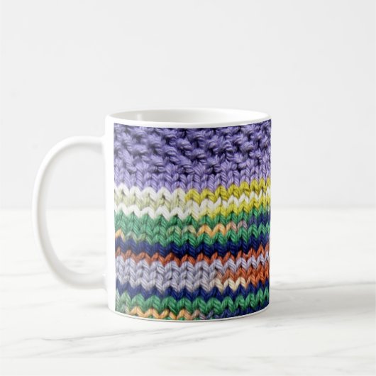 Strick-Tasse m Artisanware Kaffeetasse (Links)