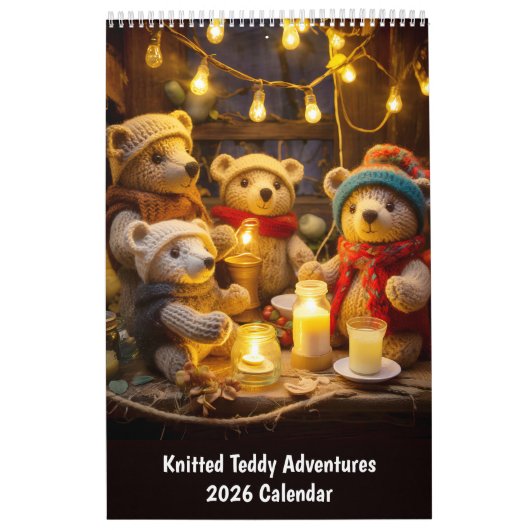 Strick-Teddy-Abenteuer – 2026 Kalender (Titelbild)