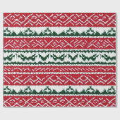Strick Ugly Sweater Weihnachten Geschenkpapier (Flach)