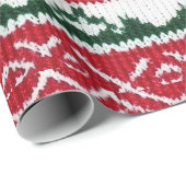 Strick Ugly Sweater Weihnachten Geschenkpapier (Rolleneckpunkt)
