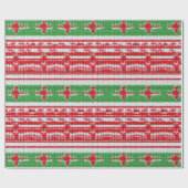 Strick Ugly Sweater Weihnachten Geschenkpapier (Flach)