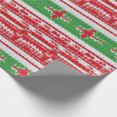 Strick Ugly Sweater Weihnachten Geschenkpapier (Ecke)