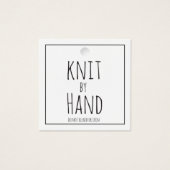 Strick von Hand Square Hang Tag & Pflegeetikett fü (Vorderseite)