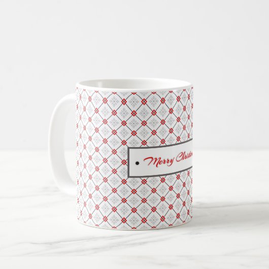 Strick Weihnachts-Muster Tasse (Vorderseite Links)