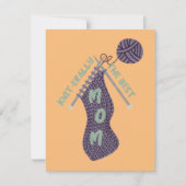 Strick wirklich die beste Mama Mitteilungskarte (Vorderseite)