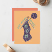 Strick wirklich die beste Mama Mitteilungskarte (Vorderseite/Rückseite Beispiel)