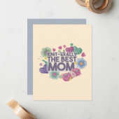 Strick wirklich die beste Mama Mitteilungskarte (Vorderseite/Rückseite Beispiel)