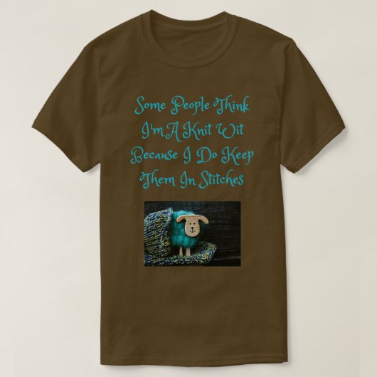 Strick Wit Behalte in Stich T-Shirt (Design vorne)
