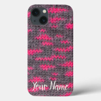 Strick Wolle Struktur mit rosa und graufarbenen Fa