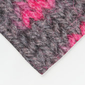 Strick Wolle Struktur mit rosa und graufarbenen Fa Fleecedecke (Ecke)