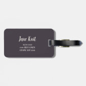 Strick Wolle Struktur mit rosa und graufarbenen Fa Gepäckanhänger (Rückseite horizontal)