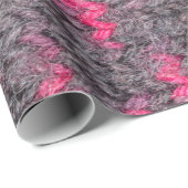 Strick Wolle Struktur mit rosa und graufarbenen Fa Geschenkpapier (Rolleneckpunkt)