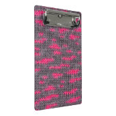 Strick Wolle Struktur mit rosa und graufarbenen Fa Mini Klemmbrett (Schrägansicht)