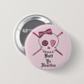 Strick YE Hearties (rosa Hintergrund) Button (Vorne & Hinten)