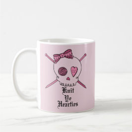 Strick YE Hearties (rosa Hintergrund) Kaffeetasse