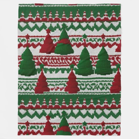 Strickbaummuster Fleecedecke (Vorderseite)