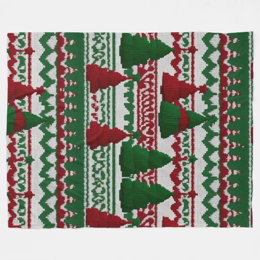 Strickbaummuster Fleecedecke (Vorderseite (Horizontal))