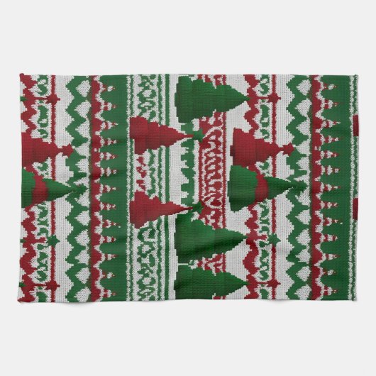 Strickbaummuster Geschirrtuch (Horizontal)