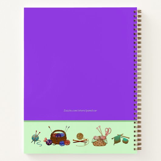 Strickdiagramme Garne Arts Graph Notebook Notizblock (Rückseite)