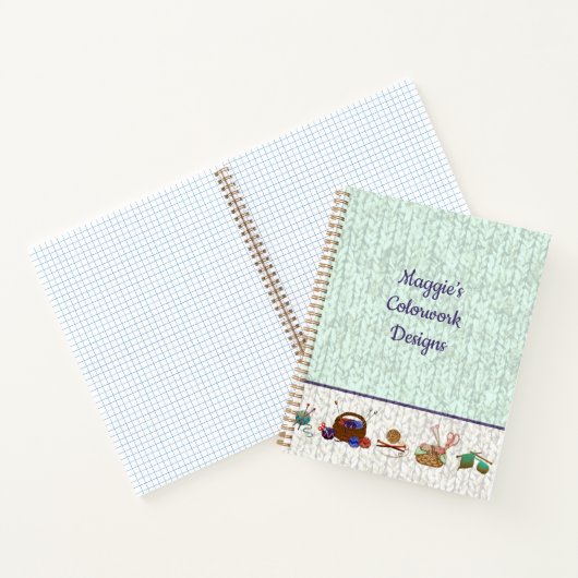 Strickdiagramme Garne Arts Hobby-Notebook Notizblock (Innenseite)