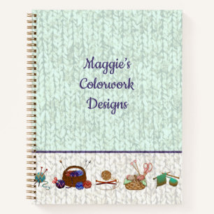 Strickdiagramme Garne Arts Hobby-Notebook Notizblock