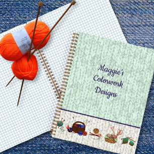 Strickdiagramme Garne Arts Hobby-Notebook Notizblock