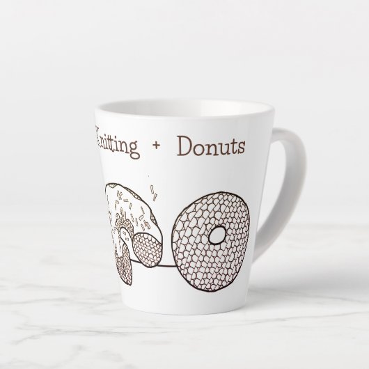 Strickdonuts Latte Tasse (Rechte Ecke)