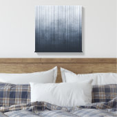Strickelegante Blue Gray Weiß rustikal abstrakt Leinwanddruck (Insitu (Schlafzimmer))