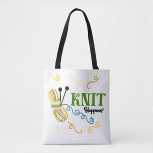 Stricken beim Stricken Lustiger Spruch für Stricke Tasche