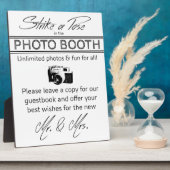 Stricken einer Pose Foto Booth Plaque Fotoplatte (Seite)