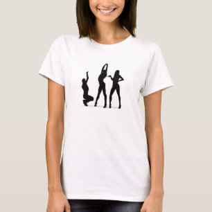 Stricken einer Pose - Vogue-Silhouetten T-Shirt