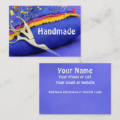 Stricken, häkelnd u. Faserkünste! Visitenkarte (Vorne/Hinten)