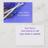 Stricken, häkelnd u. Faserkünste! Visitenkarte (Vorne/Hinten)