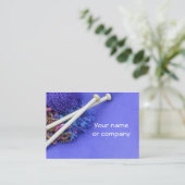 Stricken, häkelnd u. Faserkünste! Visitenkarte (Stehend Vorderseite)