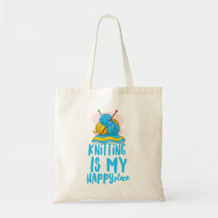 Stricken ist mein glücklicher Ort Budget-Tasche Tragetasche