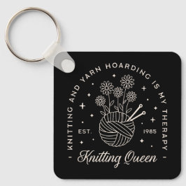 Stricken ist meine Therapie Garnhorn Schlüsselanhänger