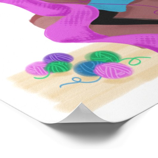 Stricken Limerick ~ Mehr Garn als Zeit Poster (Ecke)